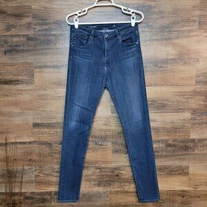 AG Adriano Goldschmeid Jeans 29 R Farrah High Rise Skinny Medium Dark Wash
